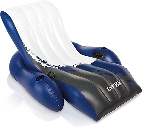 Intex Inflatable Floating Recliner Lounge   Cup Holders for Pool/Lake | 58868E