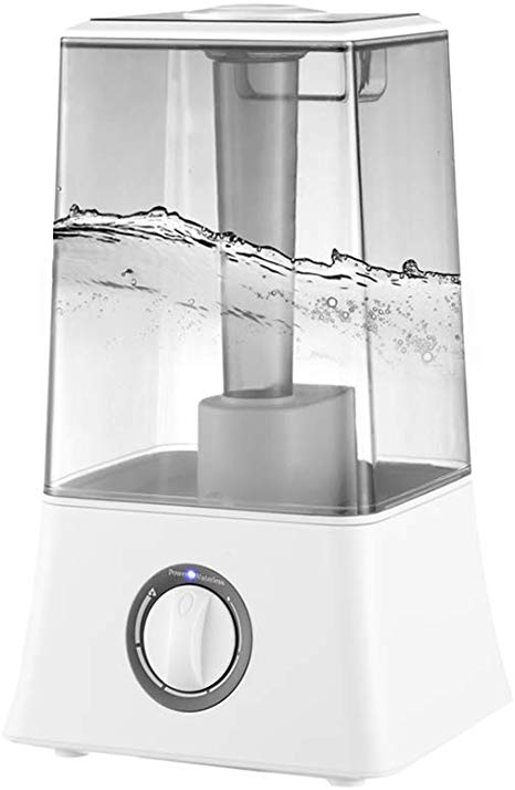 Ultrasonic Cool Mist Humidifier for Bedroom Baby Room，4.5L（1.2 Gal) Premium Large Room Humidifier, 360° Nozzle, Whisper-Quiet Operation, Mist Output Control, Easy to Clean, Last Up to 26 Hours (Gray)