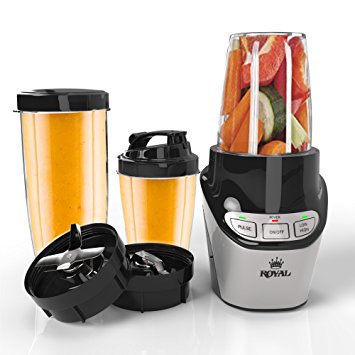 Royal Nutrition Power Blender [1000W] - Single Serve Blender, Tritan BPA Free Travel Bottle with Flip To-Go Lid and Tall 20 Oz Bottle, Smoothie Blender - Great for Shakes and Drinks (120W. 60Hz)