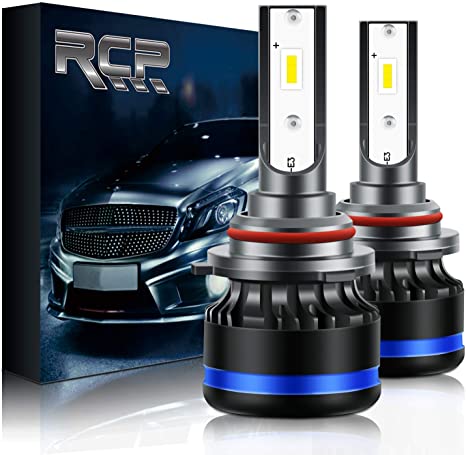 RCP 9006 HB4 Upgraded LED Headlight Bulbs with Canbus, 6000K Super Bright Cree Chips, Universal Mini Sized Conversion Kit, 2 Pack