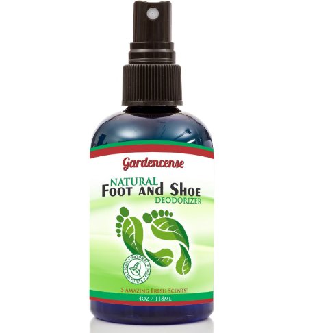 Natural Shoe Deodorizer and Foot Deodorant Spray - Maximize Odor Elimination Now - 5 Amazing Scents Including Tea Tree and Peppermint - Best Odor Eliminator Solution for Stinky Shoes and Feet