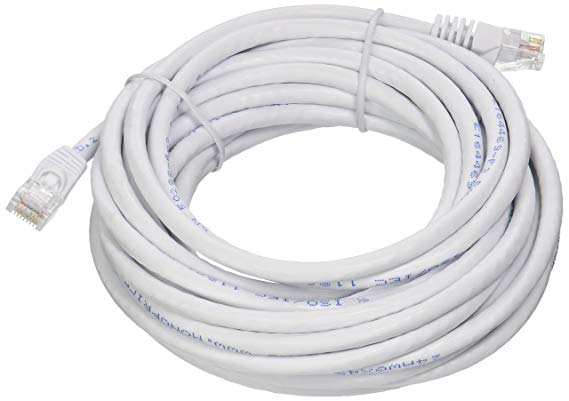 Monoprice 20FT 24AWG Cat6 550MHz UTP Ethernet Bare Copper Network Cable - White