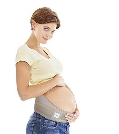 Gabrialla Elastic Maternity Support Belt (Medium Support), Small, Beige