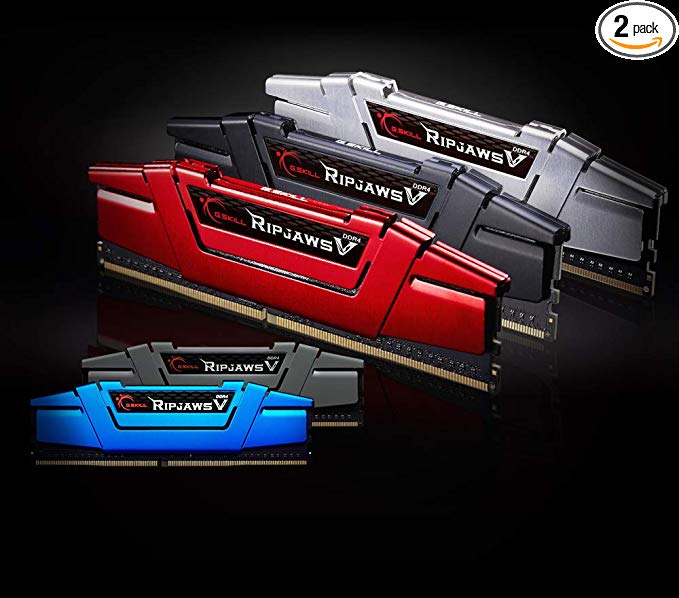 G.SKILL 8GB (2 x 4GB) Ripjaws V Series DDR4 PC4-24000 3000MHz for Intel Z170 Platform/Intel X99 Platform Desktop Memory Model F4-3000C15D-8GVR