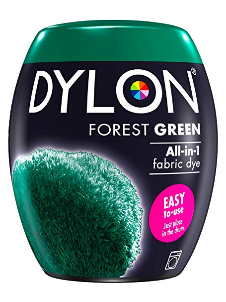 Dylon Machine Dye Pod, Forest Green, easy-to-use fabric colour for laundry, 350g