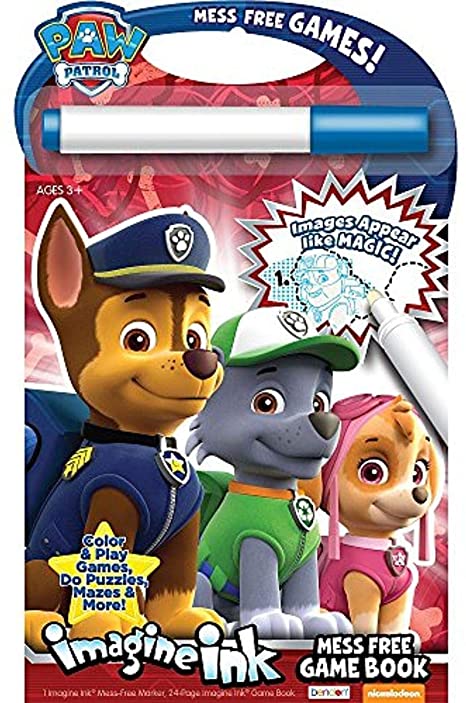 Bendon PAW Patrol 24 Page Imagine Ink Mess Free Coloring Game Book with 1 Mess Free Marker 14081
