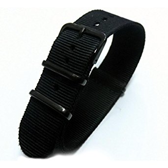 Hatop Fashion Mens Canvas Fabric Wrist Watch Band Strap 20mm