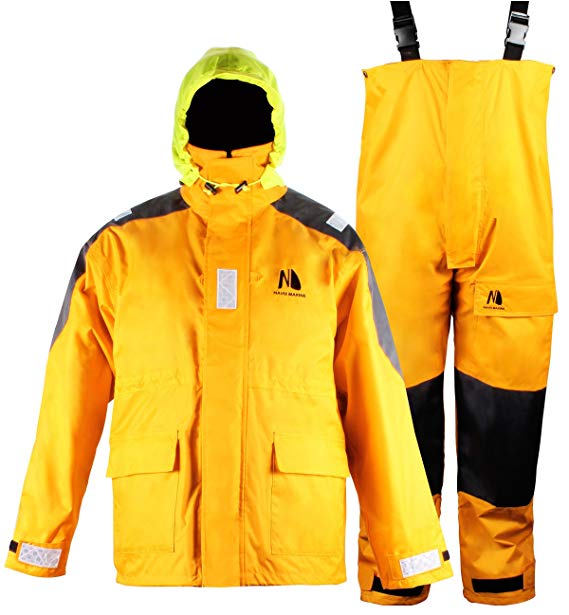 Navis Marine Coastal Sailing Jacket Bib Pants Fishing Rain Suit Foul Weather Gear