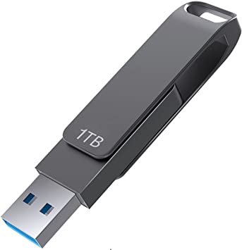 1TB USB 3.0 Flash Drive Thumb Drive 1TB Memory Stick 1000GB Pen Drive 1TB Swivel Metal Style Keychain Design 1TB-HOGN1
