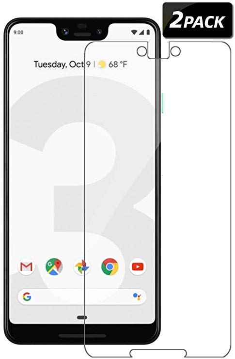 (2Pack) Keliple Google Pixel 3XL Screen Protector,Tempered Glass Screen Protector for Pixel 3 XL[Bubble-Free][Anti-Scratch][Case Friendly][HD-Clear][Anti-Glare]