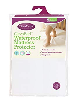 Clevamama Waterproof Fitted Brushed Cotton Mattress Protector Single Bed, 90x190 cm