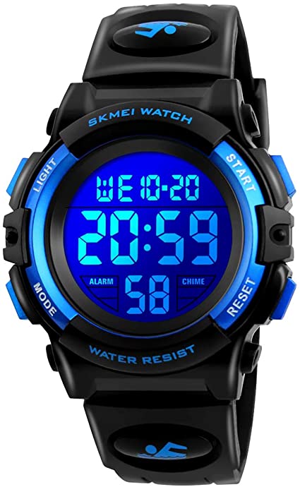 Digital Watch, BicycleStore Waterproof Kids Sports Watches Resin Wrist Watch LED Screen for Kids, Men, Women, Boys, Girls, Outdoor Indoor