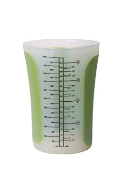 Chef'n SleekStor Pinch Pour 4-Cup Measuring Beaker with Lid (Arugula)