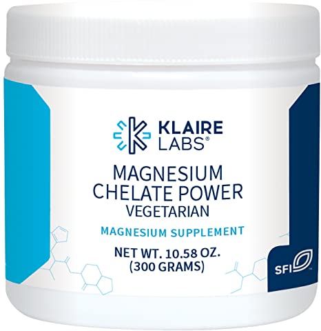 Klaire Labs Magnesium Chelate Powder - Fast-Dissolving 200 Milligrams High Absorption TRAACS Bisglycinate, Vegetarian & Hypoallergenic (120 Servings, 300 Grams)