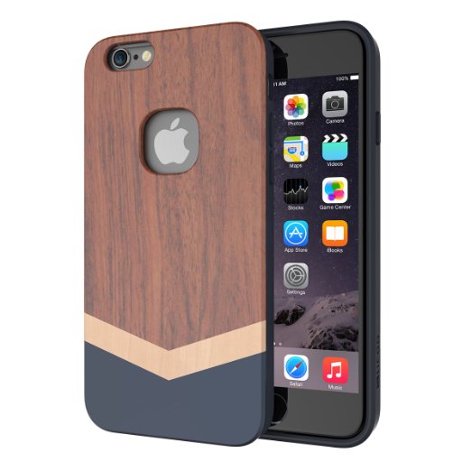 iPhone 6S CaseiPhone 6 CaseSlicoo Unique Handmade Natural Wood Slim Hard Cover Wooden Case for iPhone 6S  Apple iPhone 6 47 InchRosewood