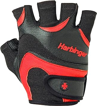 Harbinger 138 Flexfit Gloves, Red/Black