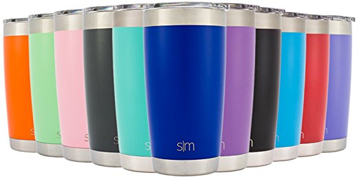 Simple Modern Tumbler Vacuum Insulated 20oz Cruiser with Lid - Double Walled Stainless Steel Travel Mug - Sweat Free Coffee Cup - Compare to Yeti and Contigo - Powder Coated Flask - Twilight Blue