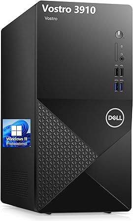 Dell Vostro 3910 3000 Series Tower Business Desktop Computer, 12th Gen Intel Core i3-12100 (Beat i5-10600), 16GB DDR4 RAM, 512GB PCIe SSD, WiFi 6, Bluetooth, Keyboard and Mouse, Windows 11 Pro