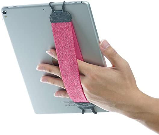 Hand Strap Holder TFY for Tablets, iPad, & e-Readers - 11-inch iPad Pro, iPad, iPad Mini 4, iPad Air 2, Samsung Galaxy Tab & Note - Google Nexus - Asus Transformer Book and More -Rose red