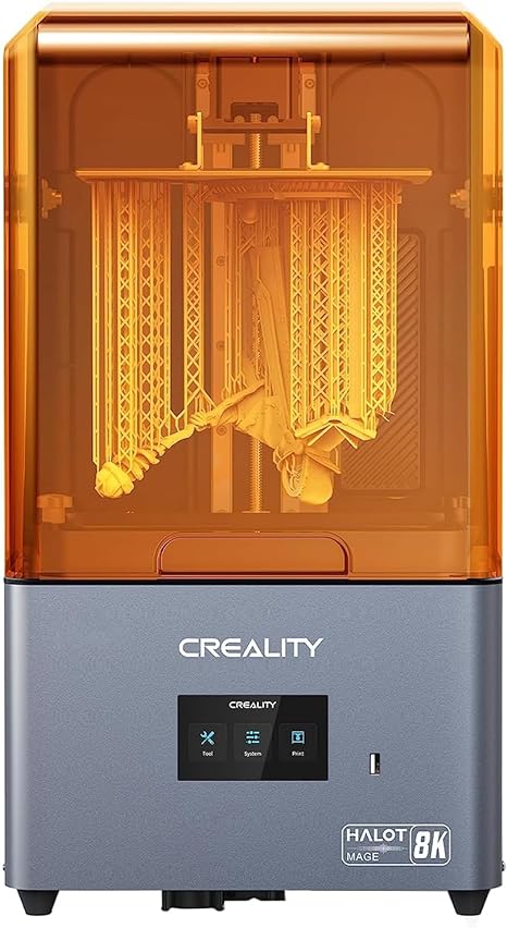 Creality Resin 3D Printer Halot-Mage, 8K Resolution 10.3" Monochrome LCD UV Photocuring Resin Printer with High-Precision Integral Light Fast Print Dual Z-axis Rails Larger Print Size 8.97x5.03x9.05in