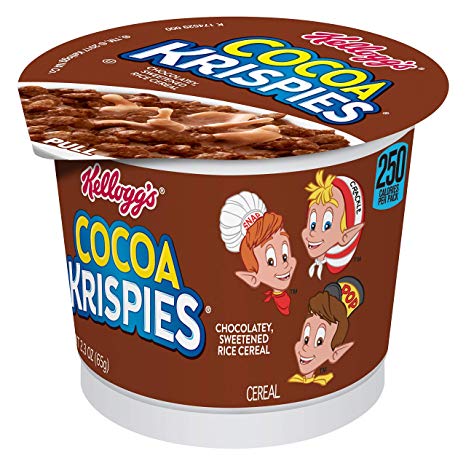 Kellogg’s Cocoa Krispies Breakfast Cereal in a Cup, Low Fat, Bulk Size, 12 Count (Pack of 2, 13.8 Trays)