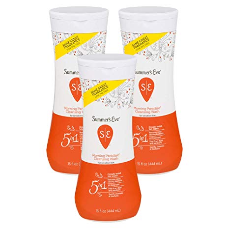 Summer's Eve Cleansing Wash | Morning Paradise | 15 Ounce | Pack of 3 | pH-Balanced, Dermatologist & Gynecologist Tested
