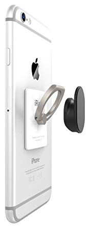 AAUXX iRing Premium Set : Safe Grip and Kickstand for Smartphones and Tablets with Simplest Smartphone Mount - Pearl White