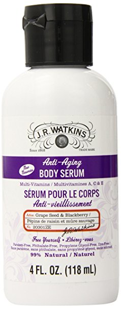 J.R. Watkins Natural Anti-Aging Body Serum, Grape Seed & Blackberry, 4 Ounce