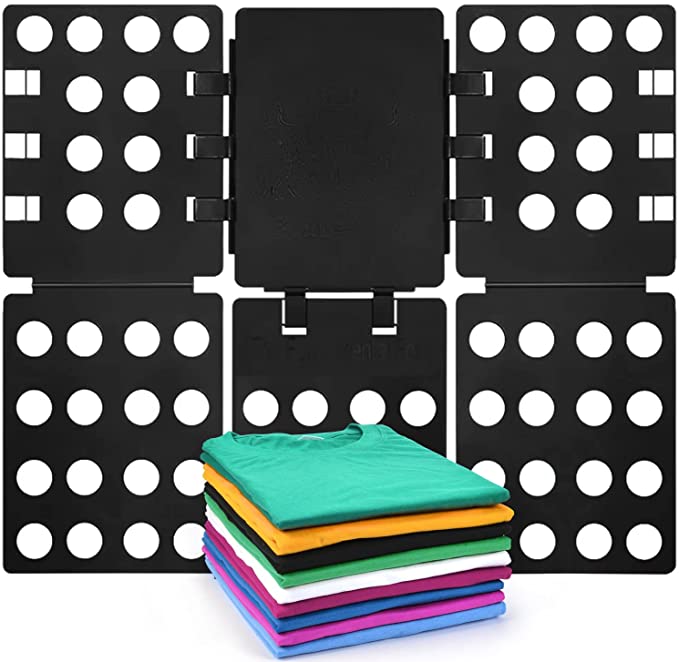 BoxLegend T Shirt Folding Board Shirt Clothes Folder Durable Plastic Laundry Folding Boards,Black