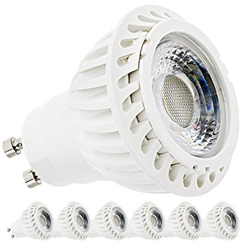 JandCase LED GU10 Spotlight, 5W (50W Halogen Equivalent), 360lm, Warm White 3000K, 60 degree Beam Angle, 120V, LED Light Bulbs for Recessed Lighting, Track Lighting (6-PACK)