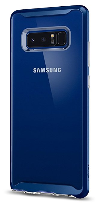 Spigen Neo Hybrid Crystal Galaxy Note 8 Case with Clear Hard Casing and Reinforced Hard Bumper Frame for Galaxy Note 8 (2017) - Deep Sea Blue