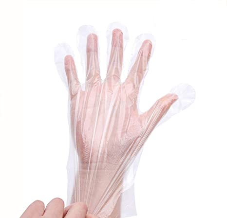 Disposable Plastic Gloves, 300Pcs Disposable Food Prep Gloves, Disposable Polyethylene Gloves for Kitchen Cooking Cleaning Food Handling,Powder Free,Transparent,One Size Fits Most