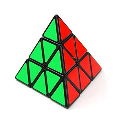 Shengshou Triangle Pyramid Pyraminx Speed Magic Cube Puzzle Twist Toy Game Education - Black