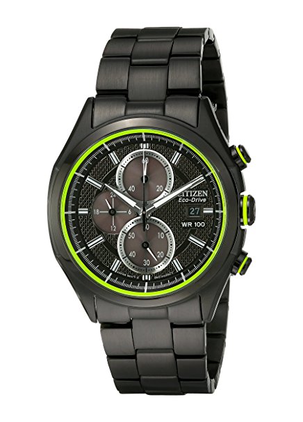 Citizen Men's Drive from Citizen Eco-Drive CA0435-51E HTM 2.0 Black Ion Plated Stainless Steel Chronograph Watch