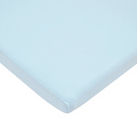 TL Care 100% Cotton Value Jersey Knit Fitted Bassinet Sheet, Blue