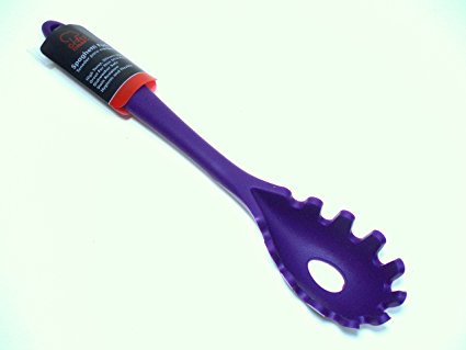 Chef Craft Silicone Spaghetti Pasta Fork Dishwasher Safe Stain Resistant (Purple)