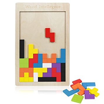 IWMH Children Soma Wooden Tetris Puzzle Toy Brain Teaser Game Magic Jigsaw Educational Toy