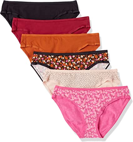 Amazon Essentials Women's Cotton Bikini Brief Underwear, Multipacks