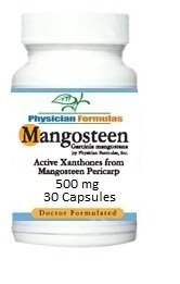 Mangosteen 500 mg, 30 Capsules, Active Xanthones, Antioxidant - Endorsed by Ray Sahelian, M.D