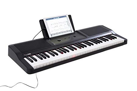 Smart Piano Keyboard 61-Key Portable Light Keyboard,Electronic Keyboard Digital Piano Music LED,Great for Beginner-Kids/Adults Learing/Training (Black)