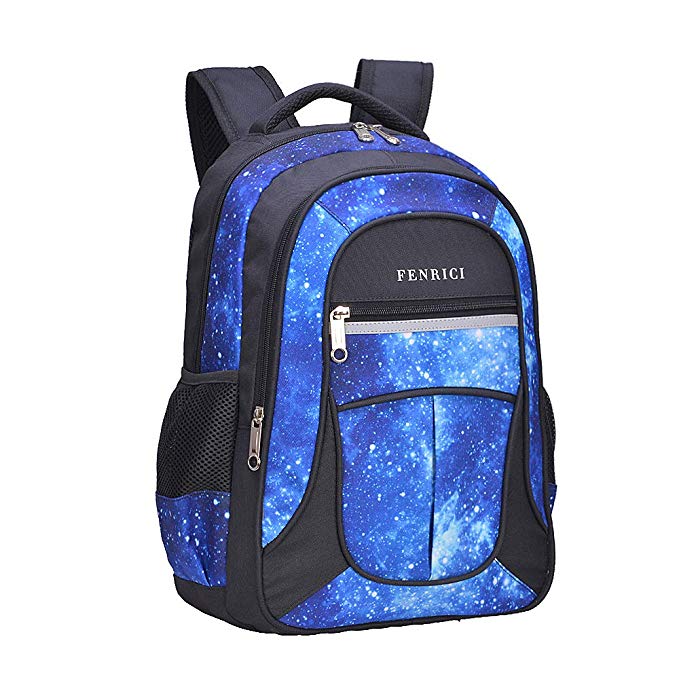Galaxy Backpack for Little Kids, Boys by Fenrici, 41cm, Durable Book Bags for Preschool, Kindergarten Students, Supporting Kids with Rare Diseases