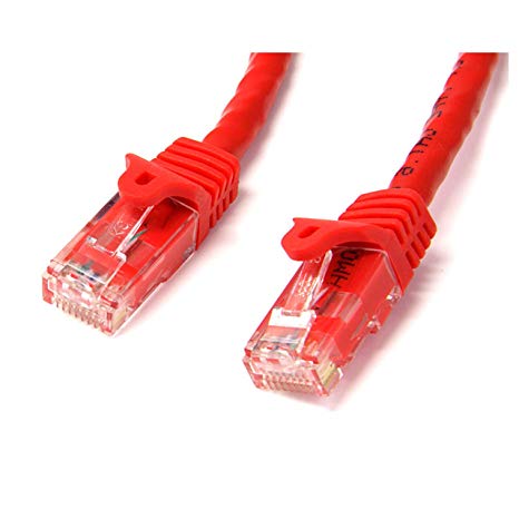 StarTech.com Cat6 Ethernet Cable - 15 ft - Red - Patch Cable - Snagless Cat5 Cable - Network Cable - Ethernet Cord - Cat 6 Cable - 15ft