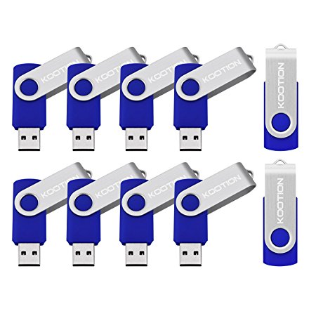 KOOTION 10PCS 16GB USB 2.0 Flash Drive 10 Pack USB Flash Drive Memory Drive Memory Stick Thumb Storage Pen Disk Blue