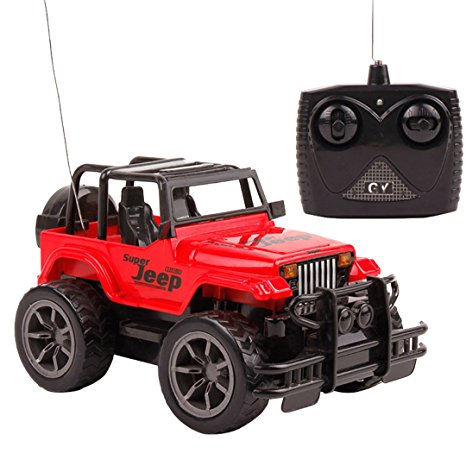 Naimo Jeep Car Radio Control Car 1:24 Mode R/C Vehicle Best Toy for Children (Red)