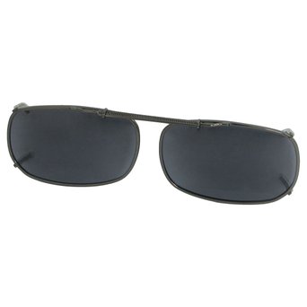 Como Unisex Gray Lens Tensile Design Metal Frame Sunglasses Polarized Clip On Glasses
