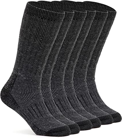 80% Merino Wool Hiking Socks Thermal Warm Crew Winter Boot Sock For Men & Women 3 Pairs