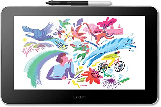 Wacom One Creative Pen Display with Free Software for On Screen Sketching and Drawing, 13.3 Inch, 1920 x 1080 Full HD Display, Vibrant Colour, Pen Precision, Ideal for Work from Home & Remote Learning