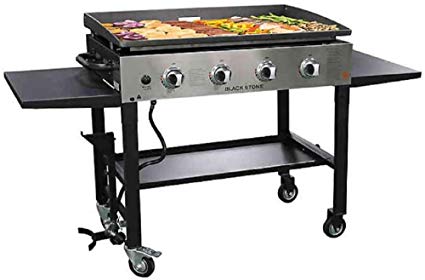 Blackstone 1565 36-Inch Outdoor Propane Gas Griddle Stainless Steel/Black, 4 Independent Burners, 720 Square Inch Cooking Surface, Grease Can, Collapsible and Portable