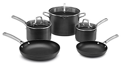 Calphalon 1943340 8 Piece Classic Nonstick Cookware Set, Grey