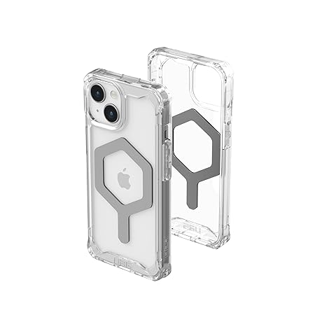 Urban Armor Gear UAG iPhone 15 Plus Case, Plyo Mag-Safe Compatible, Rugged Lightweight Slim Shockproof Protective Case/Cover Designed for iPhone 15 Plus (6.7-Inch) (2023) - Ice/Silver